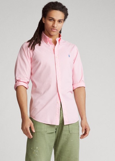 Camisa Polo Ralph Lauren Hombre Rosas - Classic Fit Twill - RUXVC2491